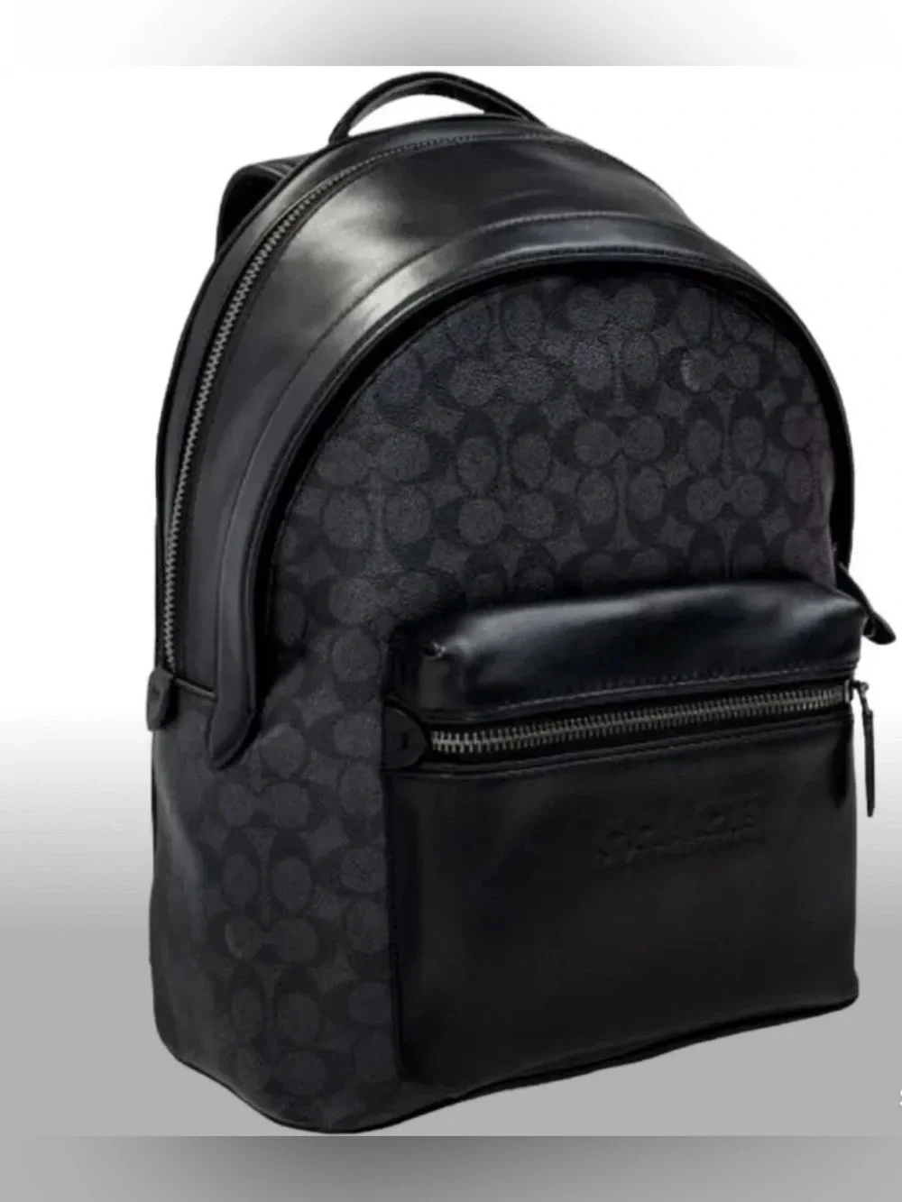 Coach Men's Signature Canvas Backpack in Black/Grey